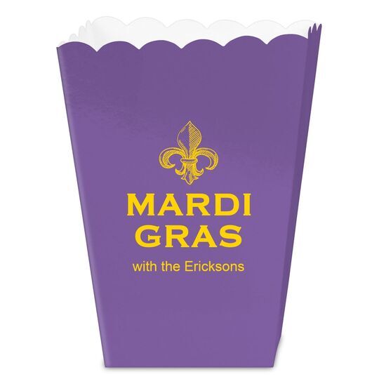 Mardi Gras Mini Popcorn Boxes